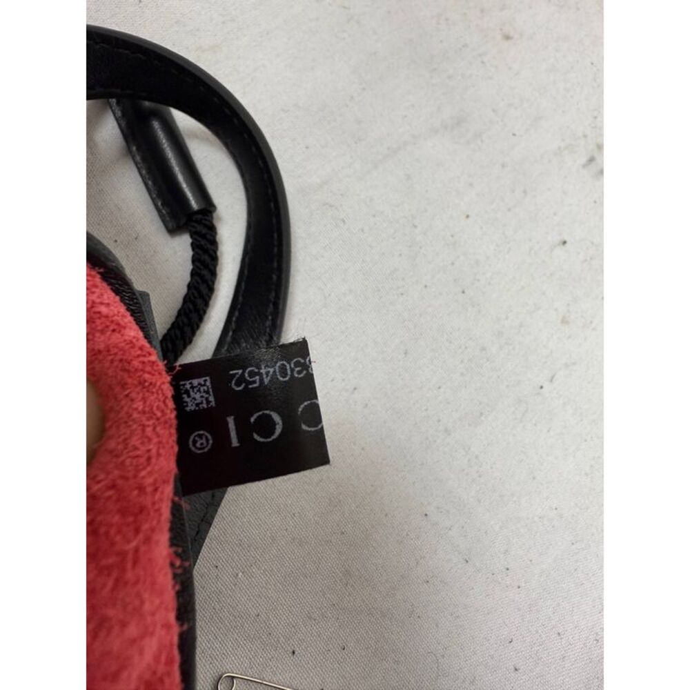 Gucci Web Logo Printed Drawstring Backpack In Red… - image 4